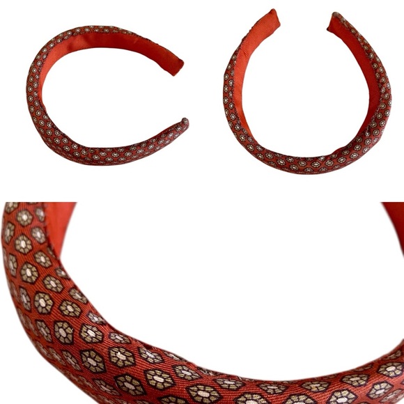 Burnt Orange Handmade Headband Gift set with Milkweed Resin Jewelry Earrings - Picture 7 of 7